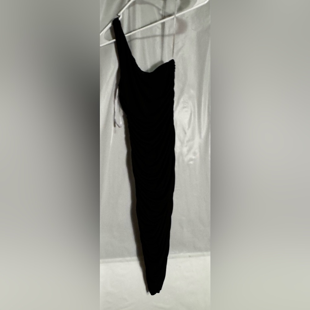 Elegant Black Ruched Dress